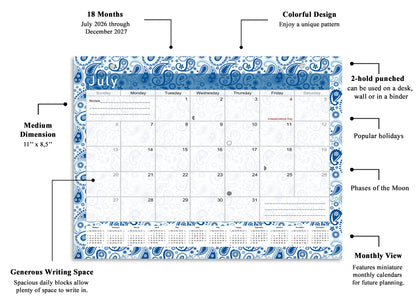 2026-2027 Magnetic/Desk Calendar - Desktop/Wall Calendar/Planner - (Edition #21)