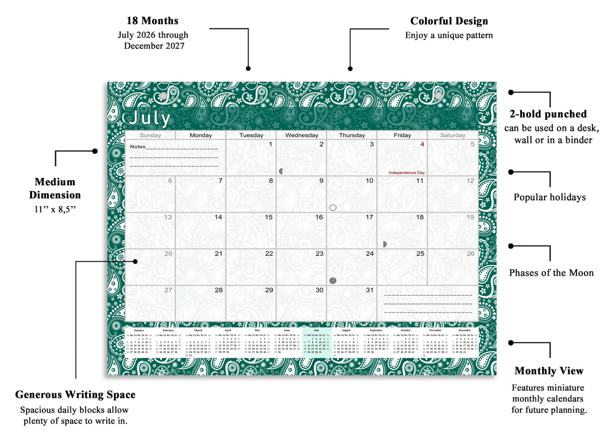 2026-2027 Magnetic/Desk Calendar - Desktop/Wall Calendar/Planner - (Edition #24)