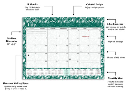 2026-2027 Magnetic/Desk Calendar - Desktop/Wall Calendar/Planner - (Edition #24)