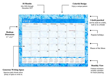 2026-2027 Magnetic/Desk Calendar - Desktop/Wall Calendar/Planner - (Edition #19)