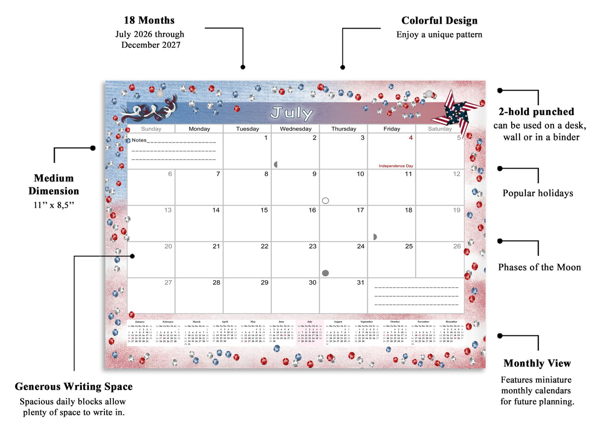 2026-2027 Magnetic/Desk Calendar - Desktop/Wall Calendar/Planner - (Edition #29)