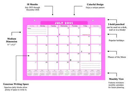 2025-2026 Magnetic/Desk Calendar - Desktop/Wall Calendar/Planner - (Edition #07)