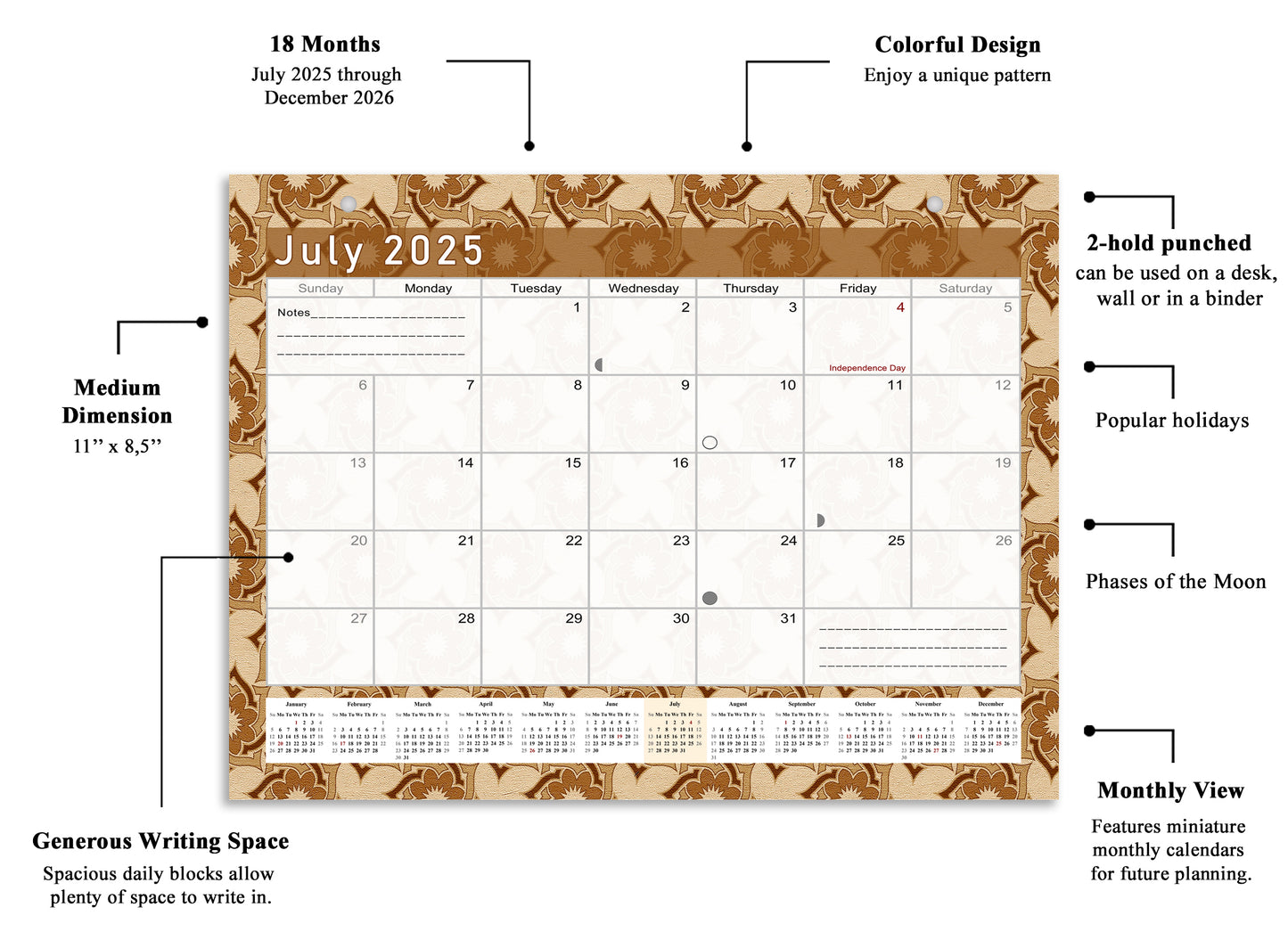 2025-2026 Magnetic/Desk Calendar - Desktop/Wall Calendar/Planner - (Edition #25)