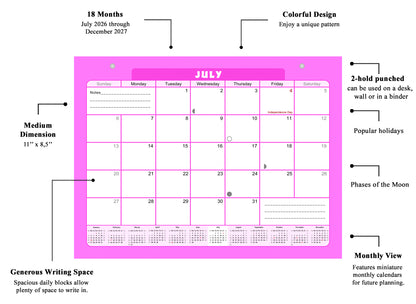 2026-2027 Magnetic/Desk Calendar - Desktop/Wall Calendar/Planner - (Edition #07)