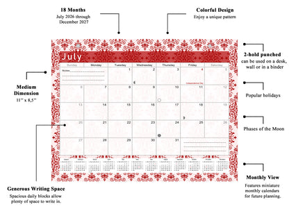 2026-2027 Magnetic/Desk Calendar - Desktop/Wall Calendar/Planner - (Edition #05)