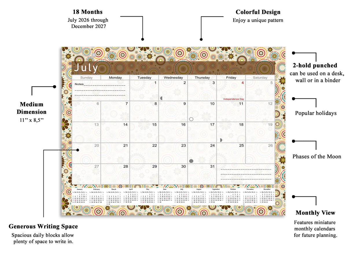 2026-2027 Magnetic/Desk Calendar - Desktop/Wall Calendar/Planner - (Edition #20)