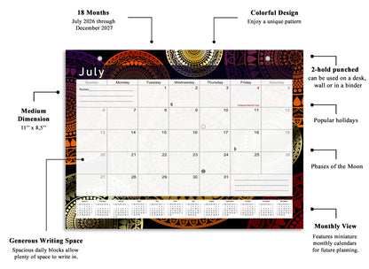 2026-2027 Magnetic/Desk Calendar - Desktop/Wall Calendar/Planner - (Edition #12)