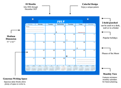 2026-2027 Magnetic/Desk Calendar - Desktop/Wall Calendar/Planner - (Edition #06)