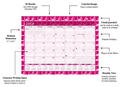 2026-2027 Magnetic/Desk Calendar - Desktop/Wall Calendar/Planner - (Edition #03)