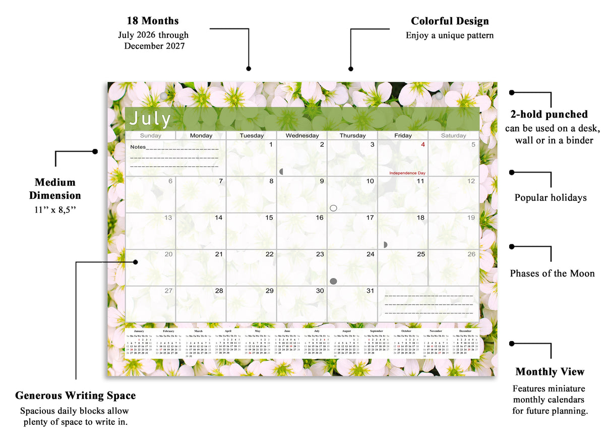 2026-2027 Magnetic/Desk Calendar - Desktop/Wall Calendar/Planner - (Edition #23)