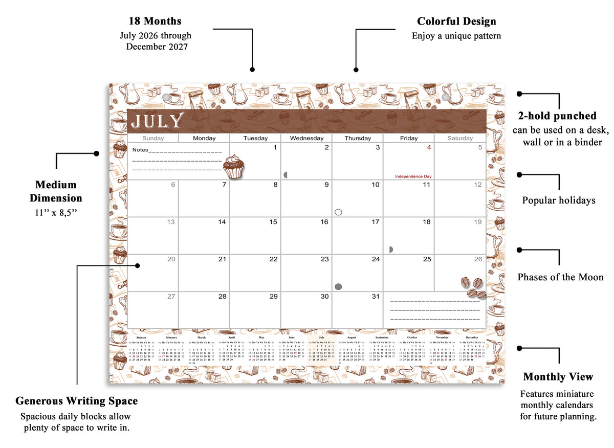 2026-2027 Magnetic/Desk Calendar - Desktop/Wall Calendar/Planner - (Edition #30)
