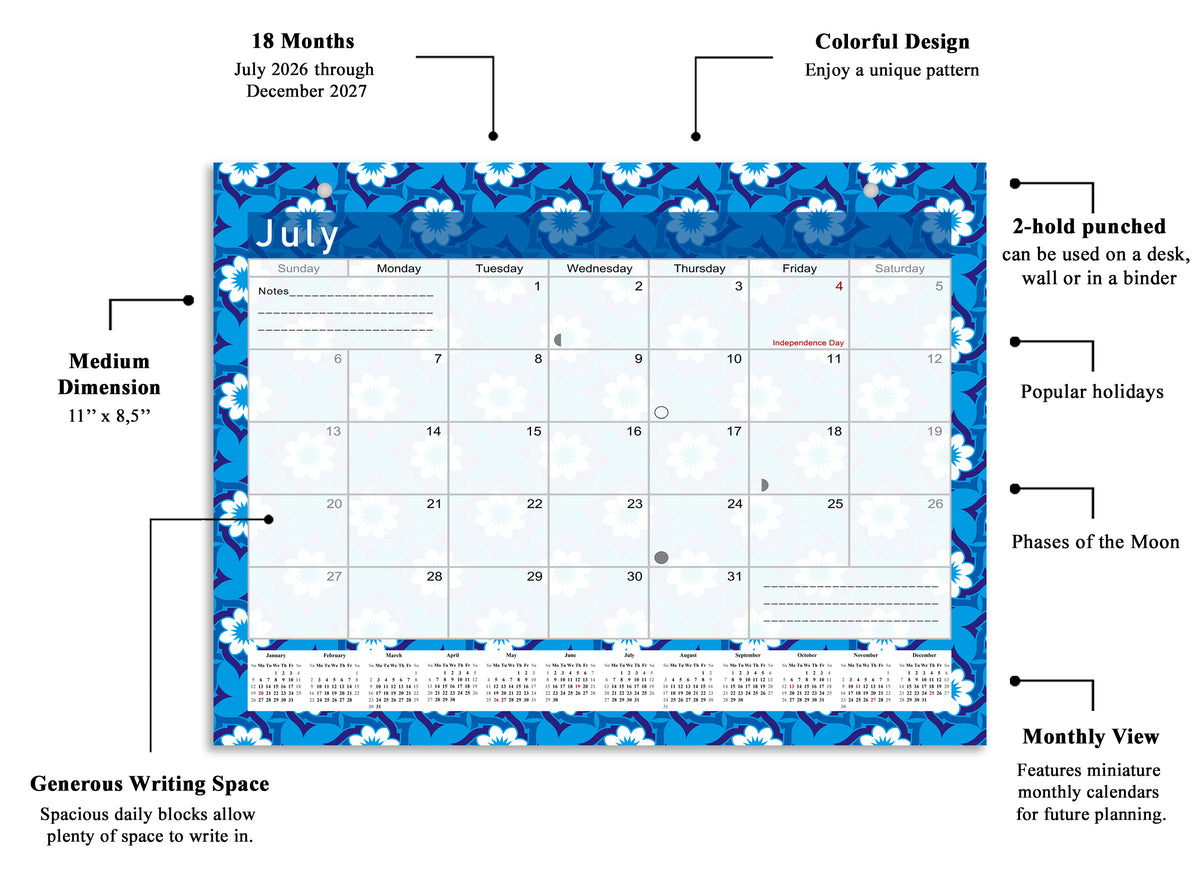 2026-2027 Magnetic/Desk Calendar - Desktop/Wall Calendar/Planner - (Edition #17)