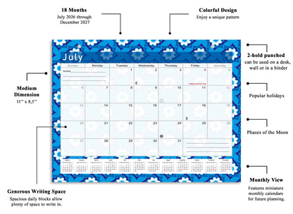 2026-2027 Magnetic/Desk Calendar - Desktop/Wall Calendar/Planner - (Edition #17)