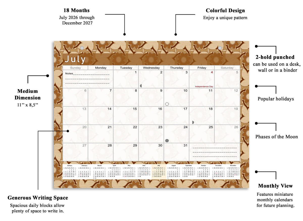 2026-2027 Magnetic/Desk Calendar - Desktop/Wall Calendar/Planner - (Edition #25)