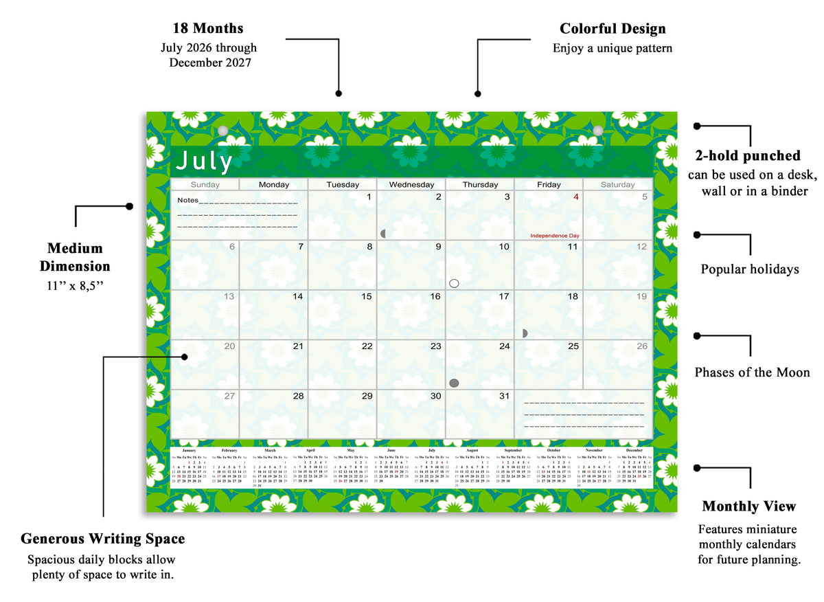 2026-2027 Magnetic/Desk Calendar - Desktop/Wall Calendar/Planner - (Edition #16)