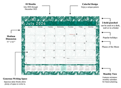 2024-2025 Magnetic/Desk Calendar - Desktop/Wall Calendar/Planner - (Edition #24)