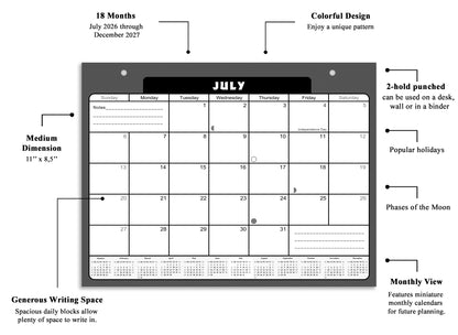 2026-2027 Magnetic/Desk Calendar - Desktop/Wall Calendar/Planner - (Edition #31)