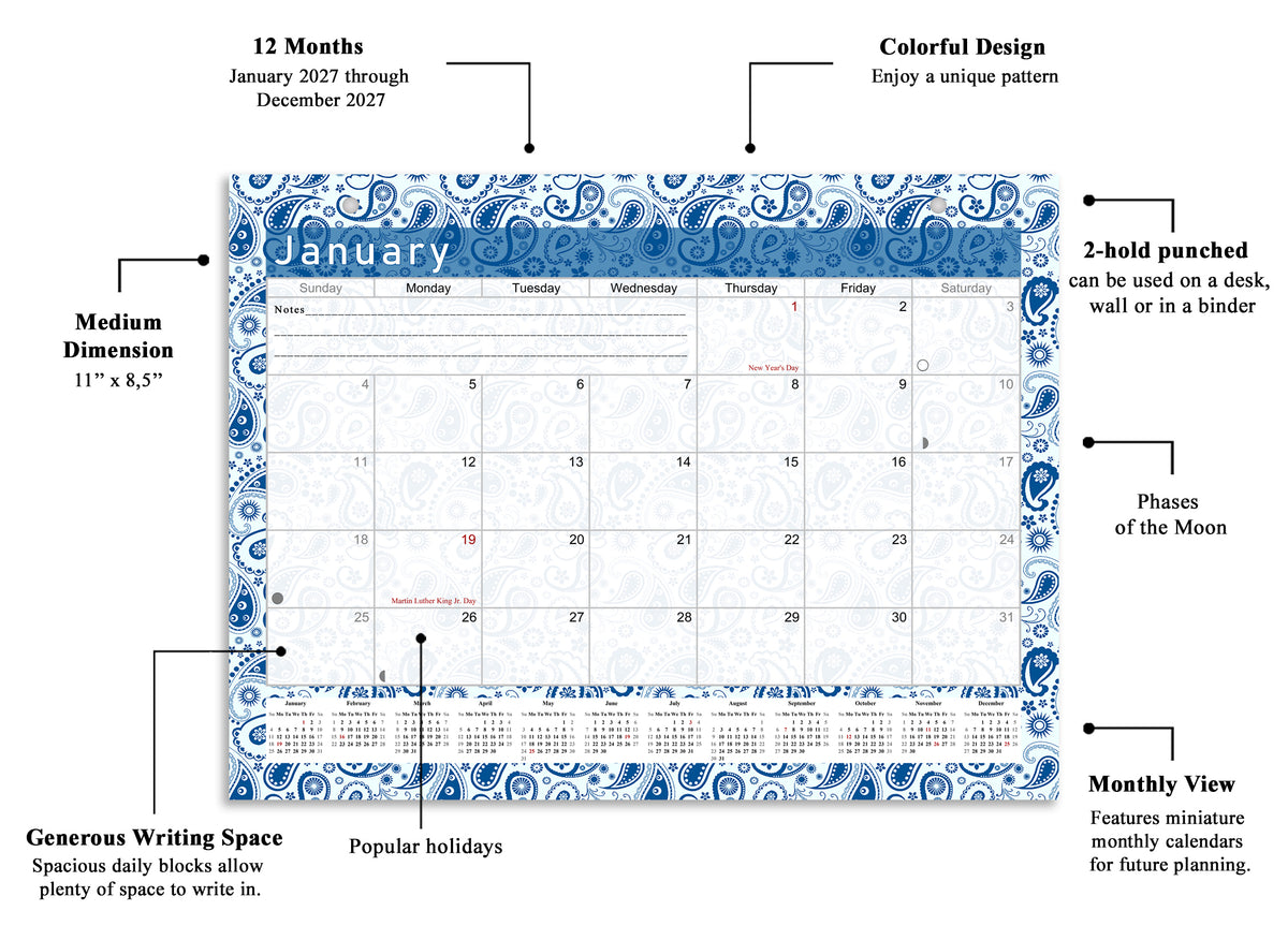 2026-2027 Magnetic/Desk Calendar - Desktop/Wall Calendar/Planner - (Edition #21)