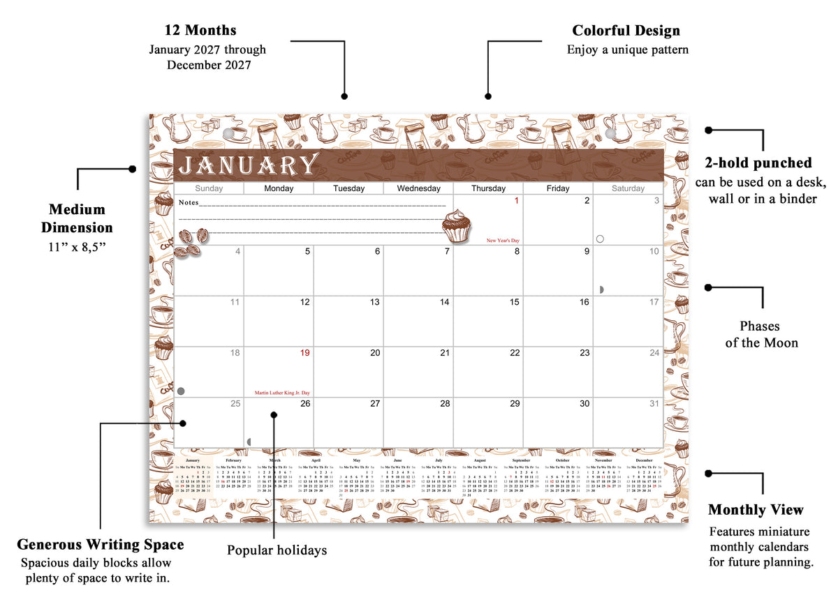 2026-2027 Magnetic/Desk Calendar - Desktop/Wall Calendar/Planner - (Edition #30)