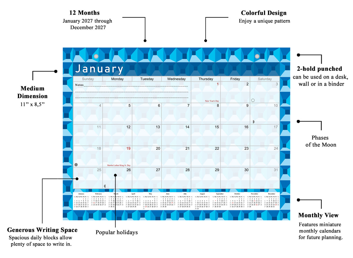 2026-2027 Magnetic/Desk Calendar - Desktop/Wall Calendar/Planner - (Edition #03)