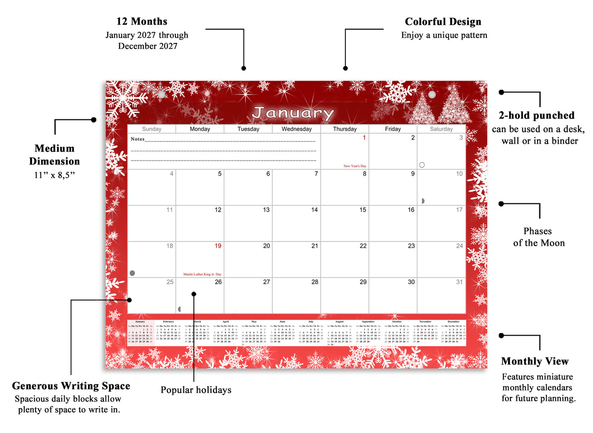 2026-2027 Magnetic/Desk Calendar - Desktop/Wall Calendar/Planner - (Edition #29)