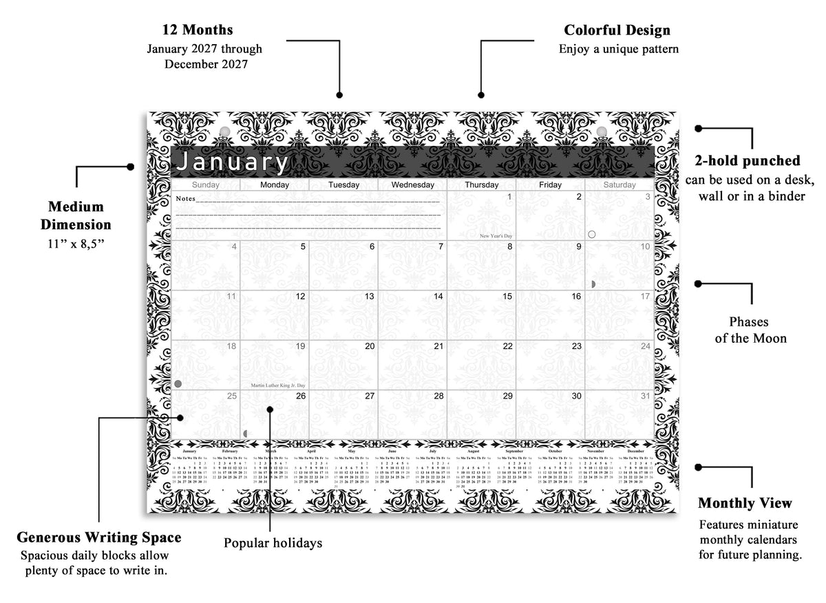 2026-2027 Magnetic/Desk Calendar - Desktop/Wall Calendar/Planner - (Edition #08)