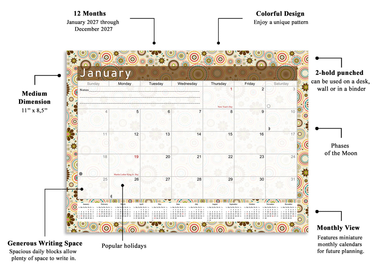 2026-2027 Magnetic/Desk Calendar - Desktop/Wall Calendar/Planner - (Edition #20)