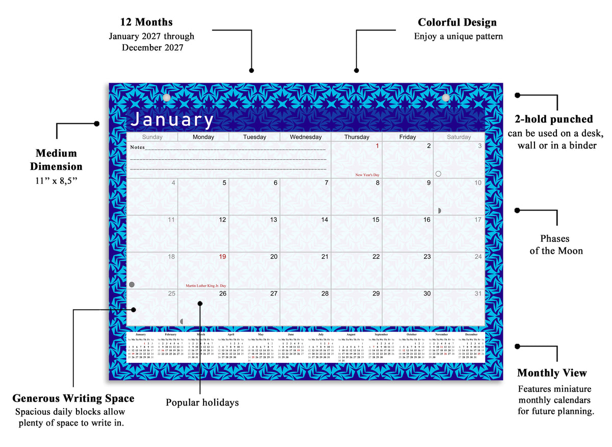 2026-2027 Magnetic/Desk Calendar - Desktop/Wall Calendar/Planner - (Edition #17)