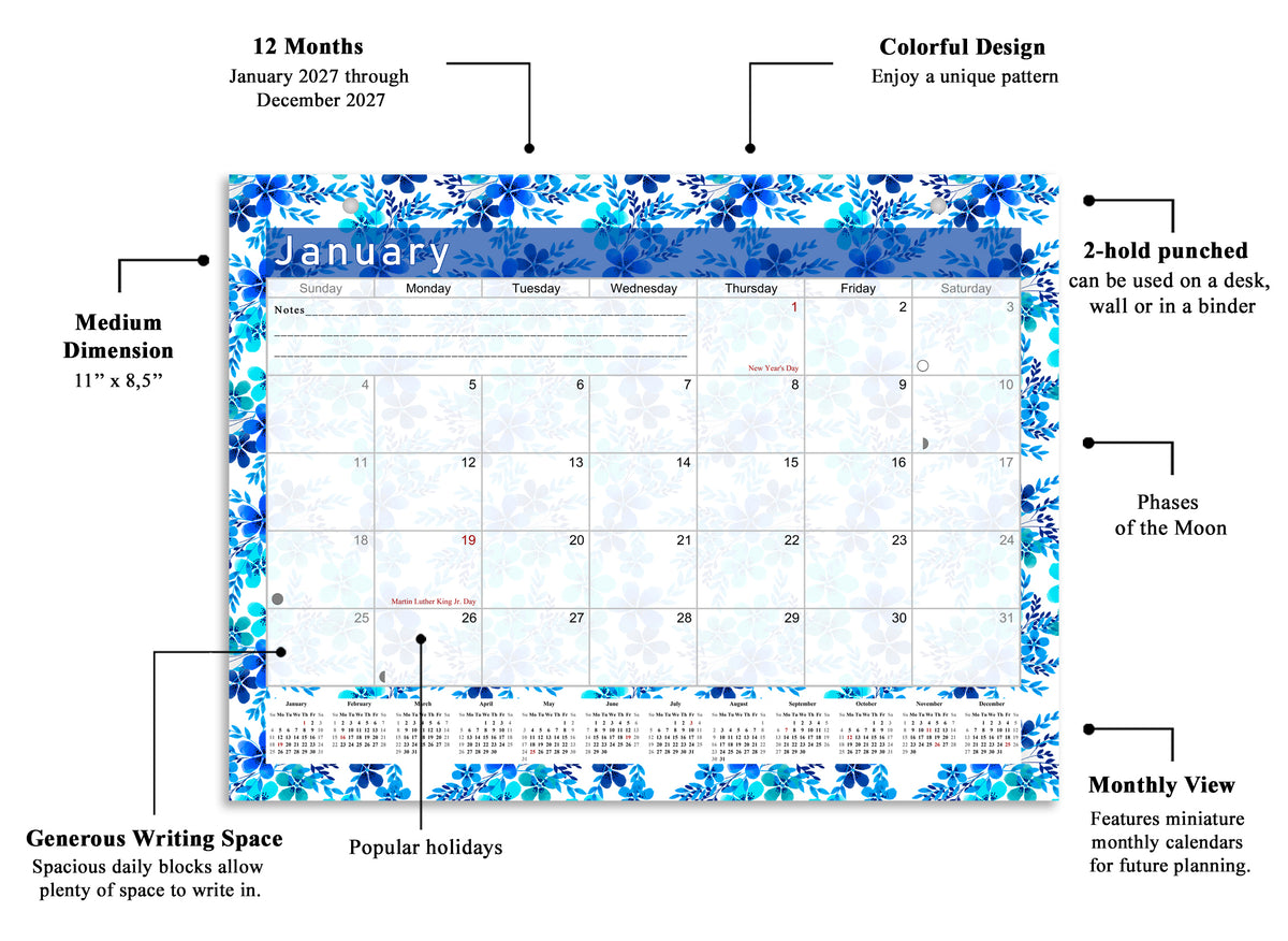 2026-2027 Magnetic/Desk Calendar - Desktop/Wall Calendar/Planner - (Edition #22)