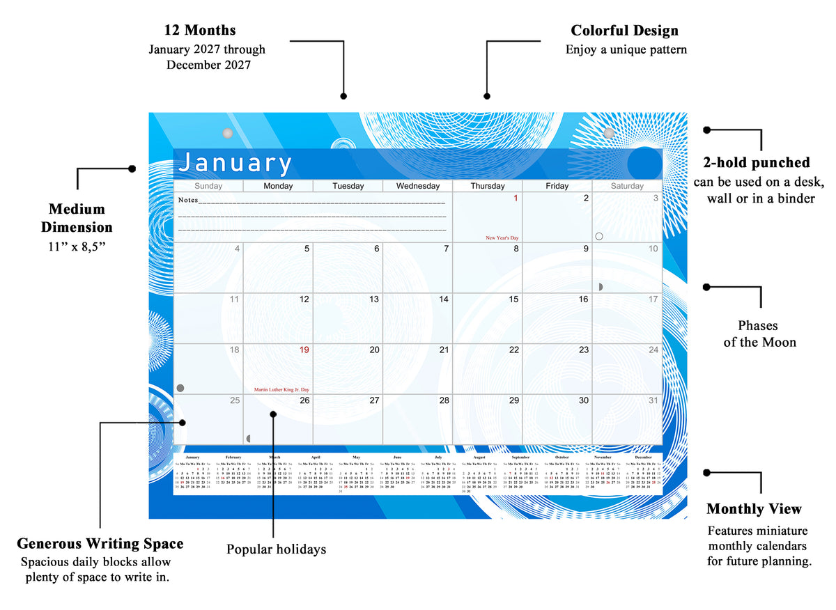 2026-2027 Magnetic/Desk Calendar - Desktop/Wall Calendar/Planner - (Edition #02)