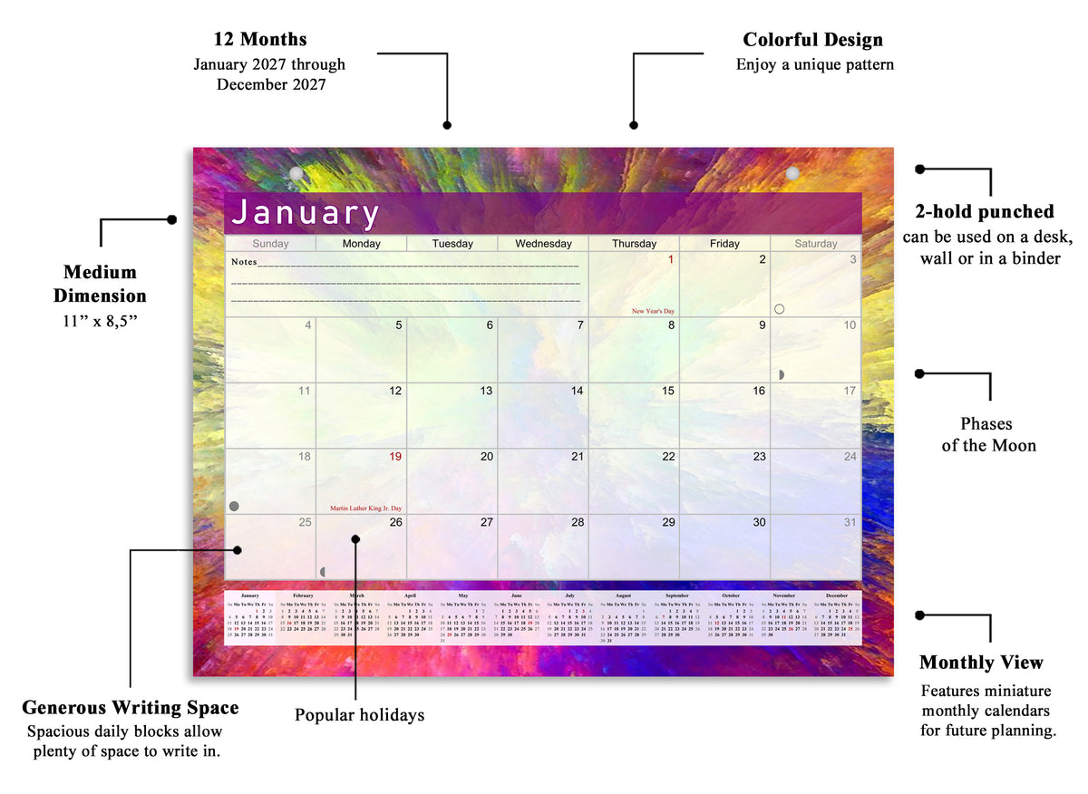 2026-2027 Magnetic/Desk Calendar - Desktop/Wall Calendar/Planner - (Edition #26)