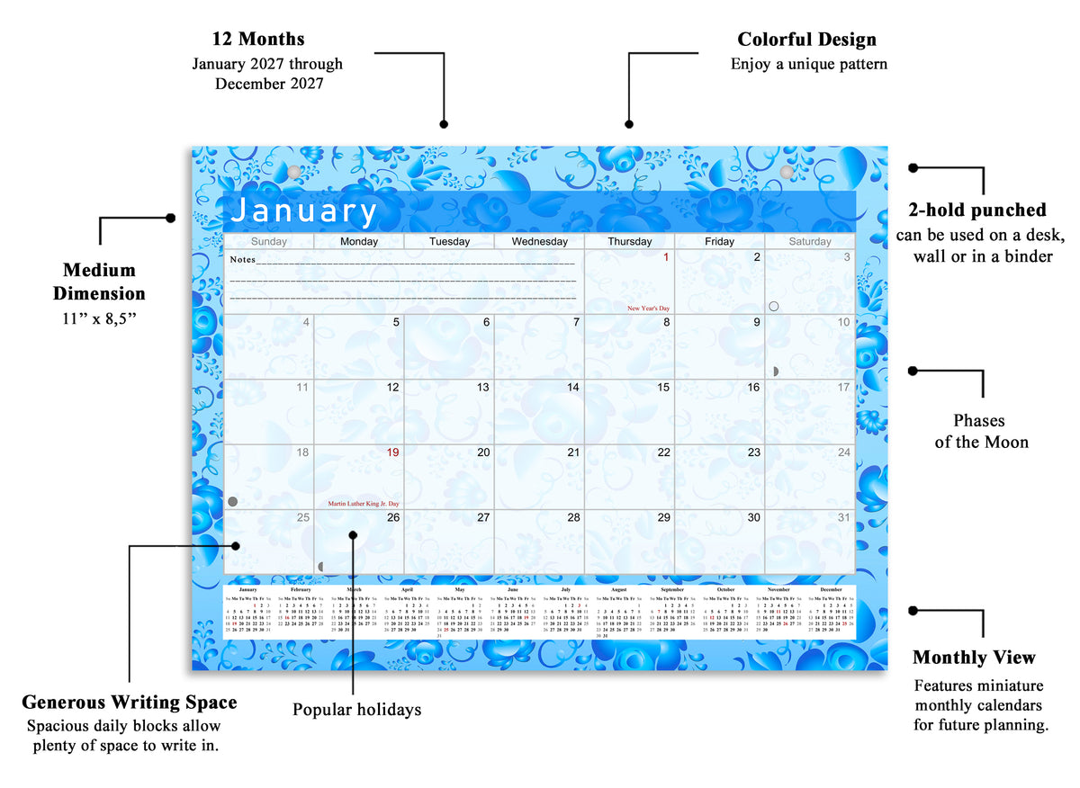2026-2027 Magnetic/Desk Calendar - Desktop/Wall Calendar/Planner - (Edition #19)