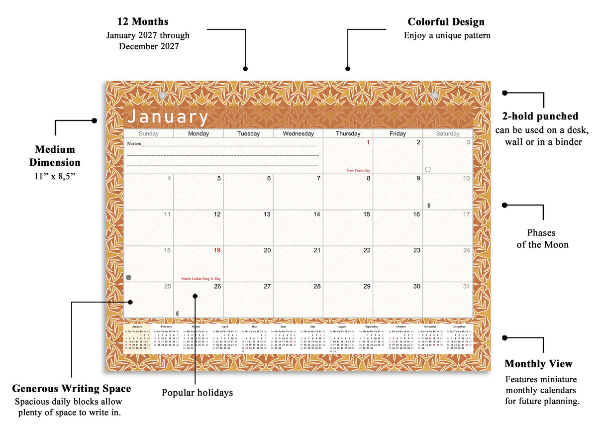 2026-2027 Magnetic/Desk Calendar - Desktop/Wall Calendar/Planner - (Edition #25)