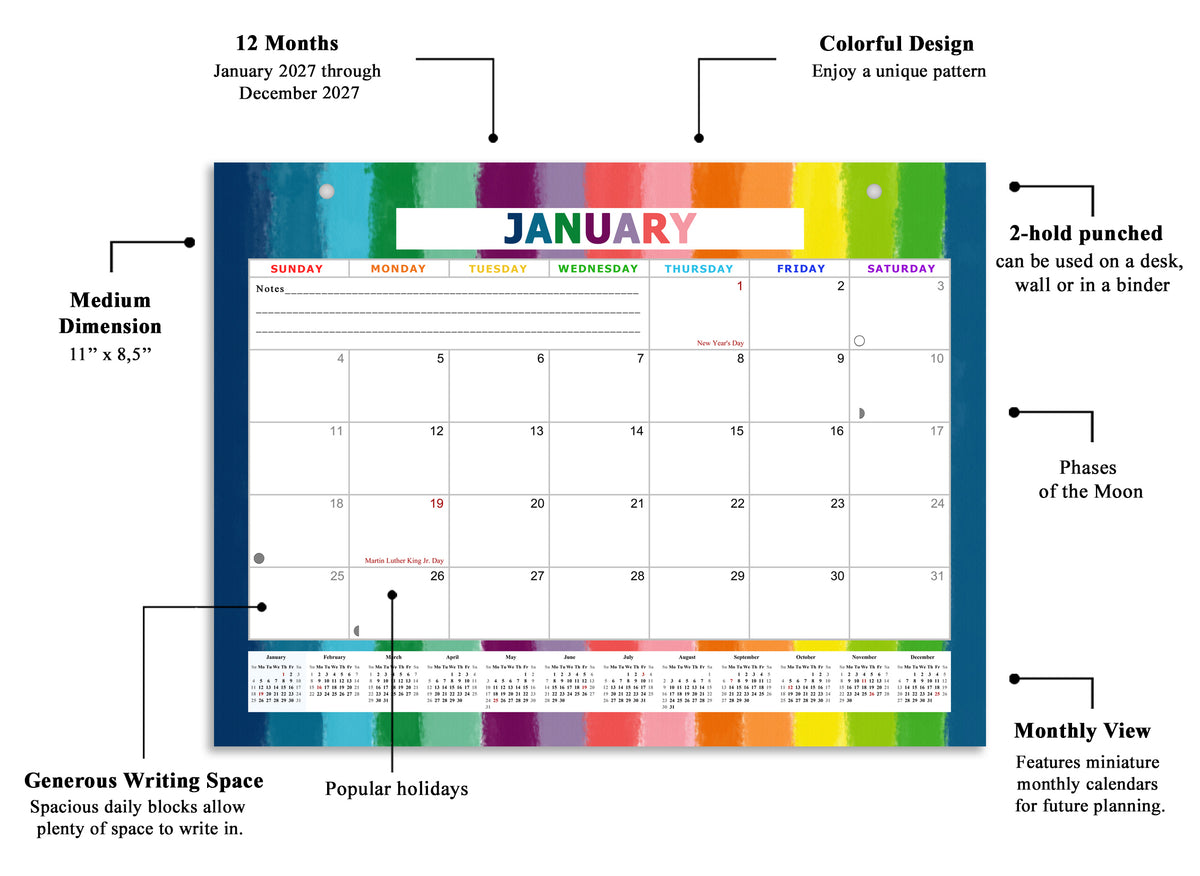 2026-2027 Magnetic/Desk Calendar - Desktop/Wall Calendar/Planner - (Edition #27)