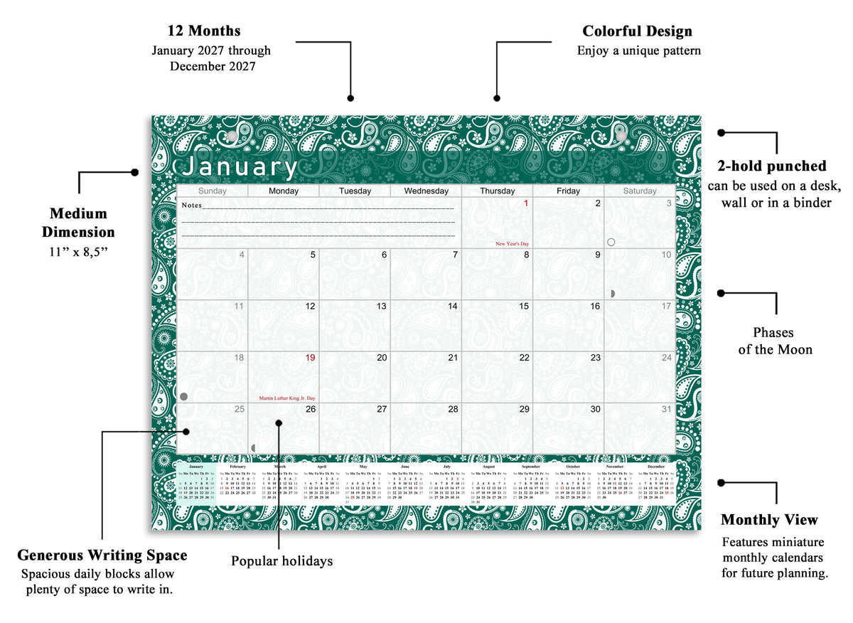 2026-2027 Magnetic/Desk Calendar - Desktop/Wall Calendar/Planner - (Edition #24)