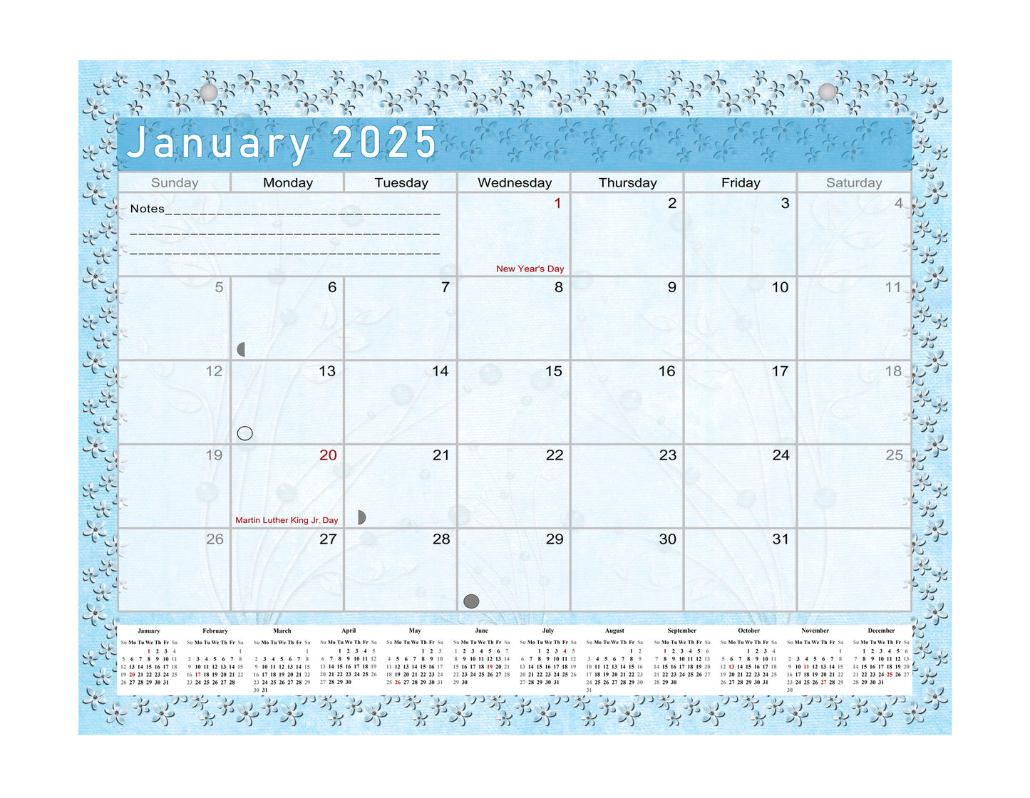 2025 Monthly Magnetic/Desk Calendar - 12 Months Desktop/Wall Calendar/Planner - (Edition #18)
