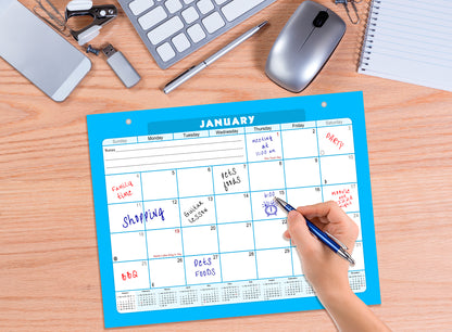 2026 - 2027 Student Calendar/Planner for 3-Ring Binder, Desk, or Wall - v007