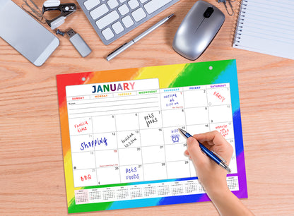 2026 - 2027 Student Calendar/Planner for 3-Ring Binder, Desk, or Wall - v028
