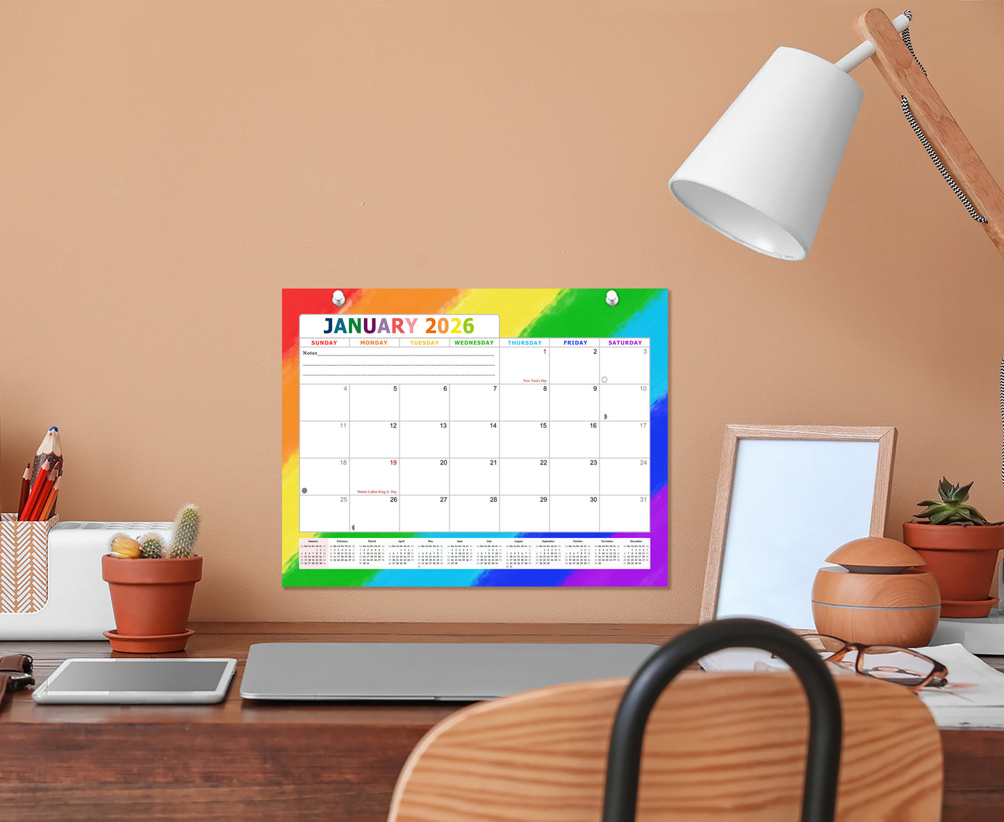 2025-2026 Magnetic/Desk Calendar - Desktop/Wall Calendar/Planner - (Edition #28)