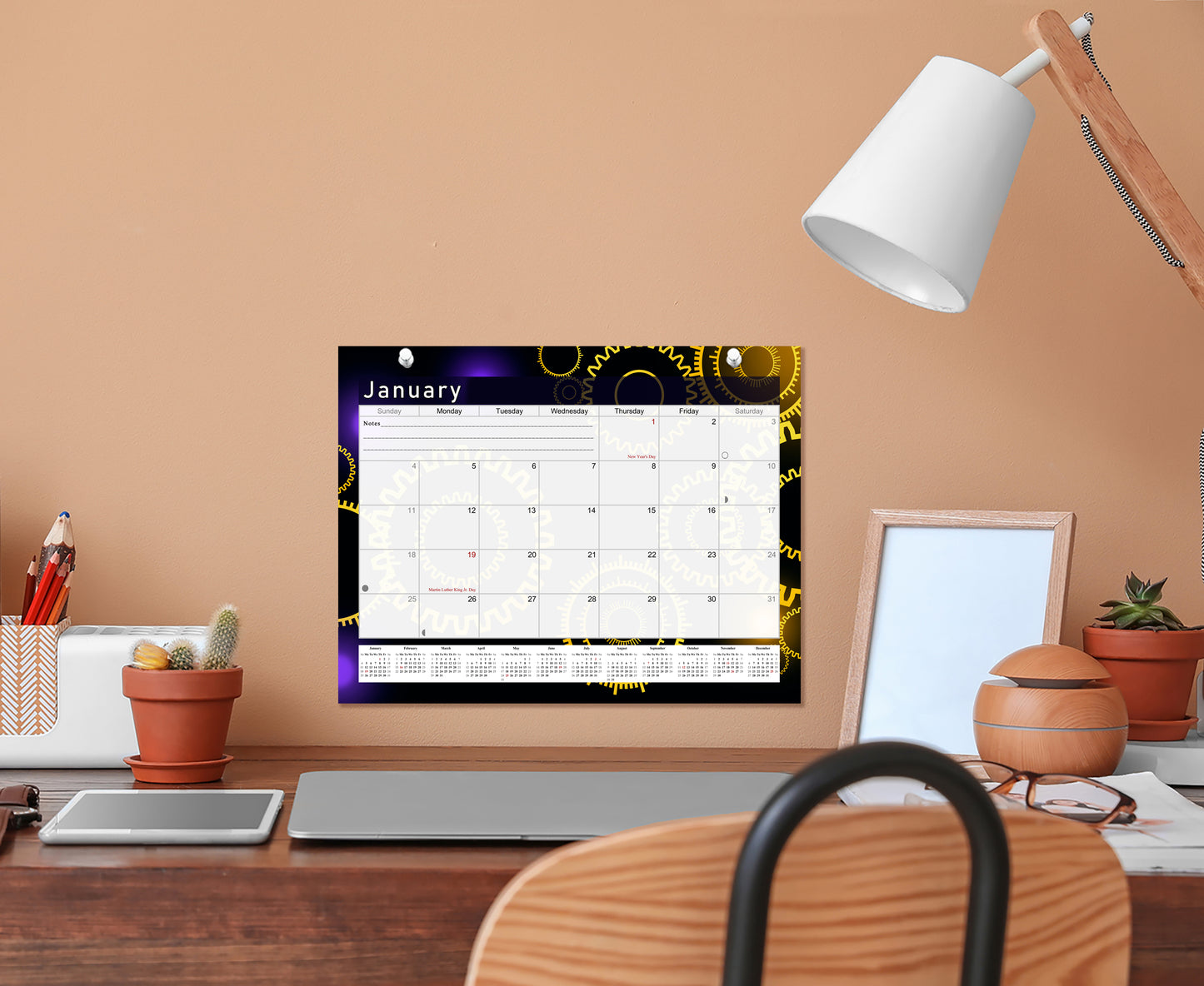 2027 Monthly Magnetic/Desk Calendar - 12 Months Desktop/Wall Calendar/Planner - (Edition #09)