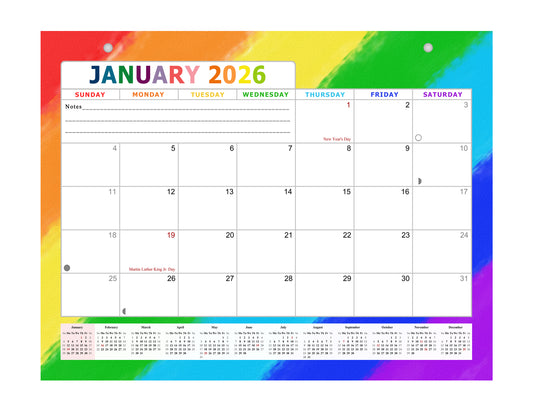 2026 Monthly Magnetic/Desk Calendar - 12 Months Desktop/Wall Calendar/Planner - (Edition #28)