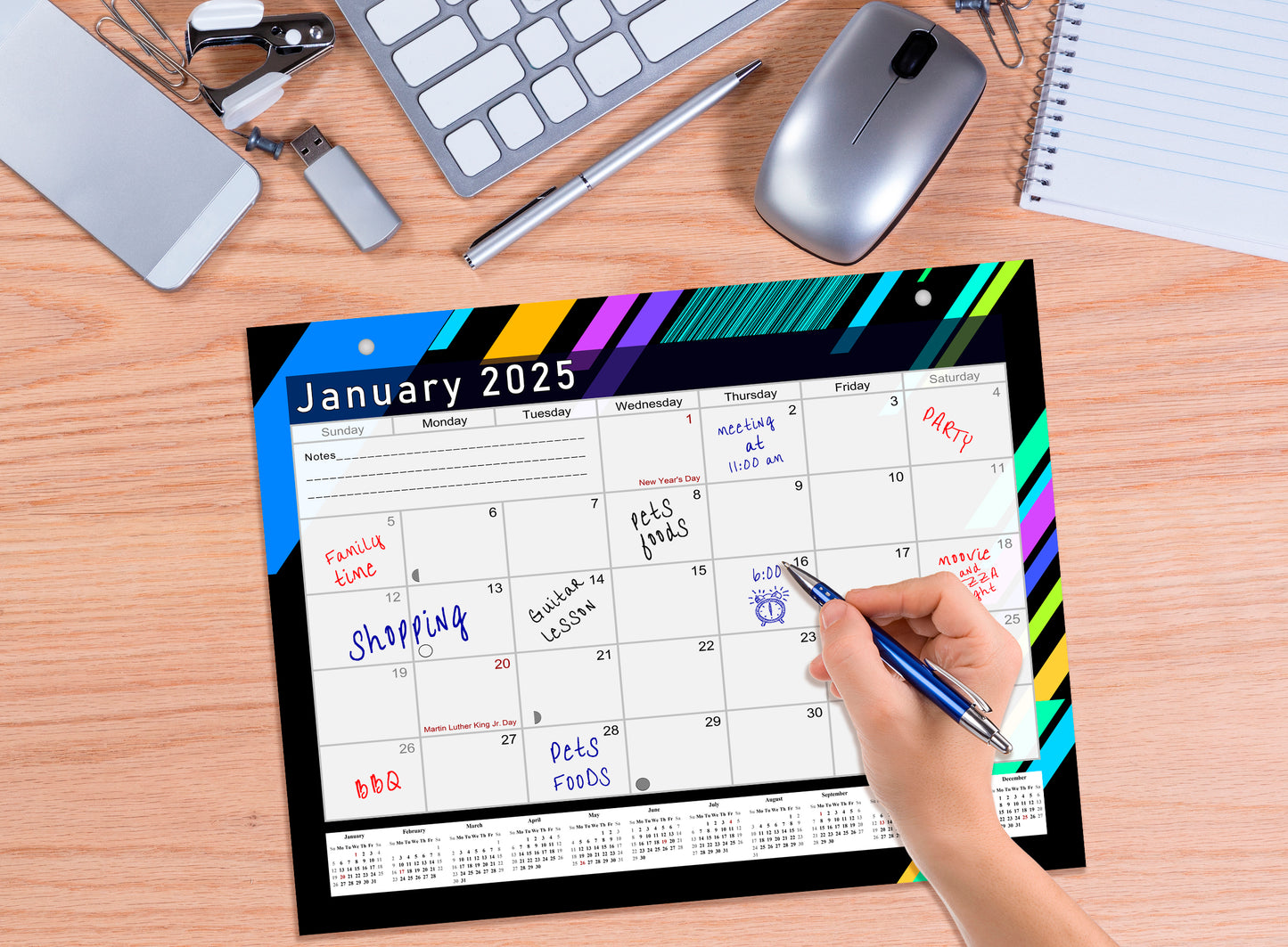 2025 Monthly Magnetic/Desk Calendar - 12 Months Desktop/Wall Calendar/Planner - (Edition #13)