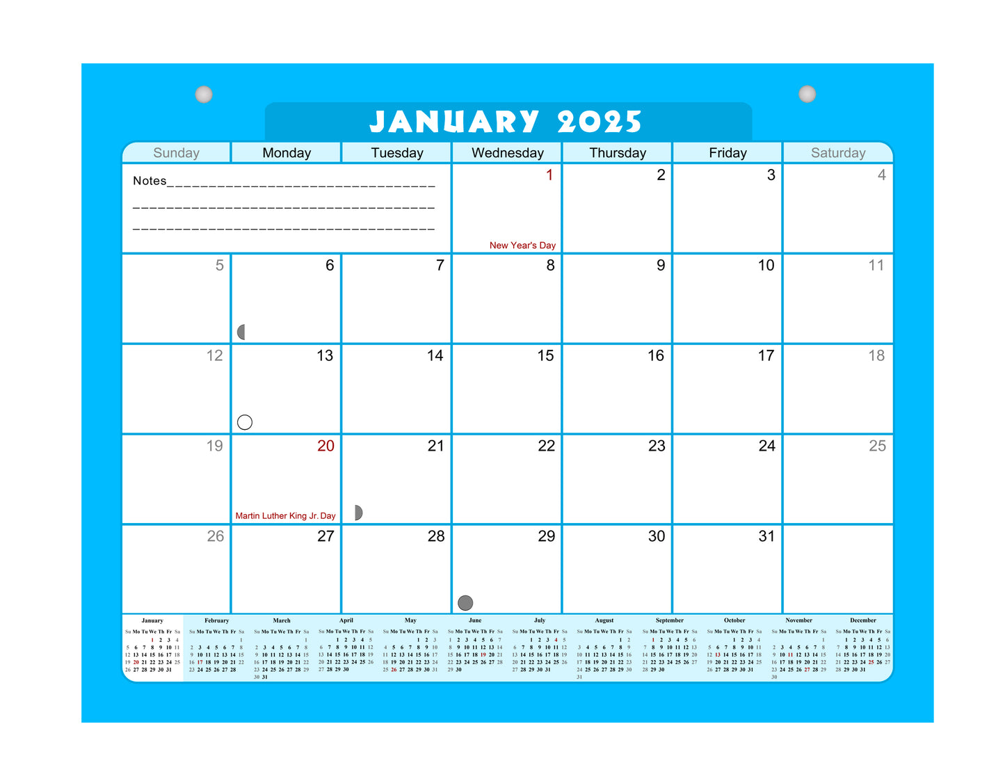 2024-2025 Magnetic/Desk Calendar - Desktop/Wall Calendar/Planner - (Edition #07)