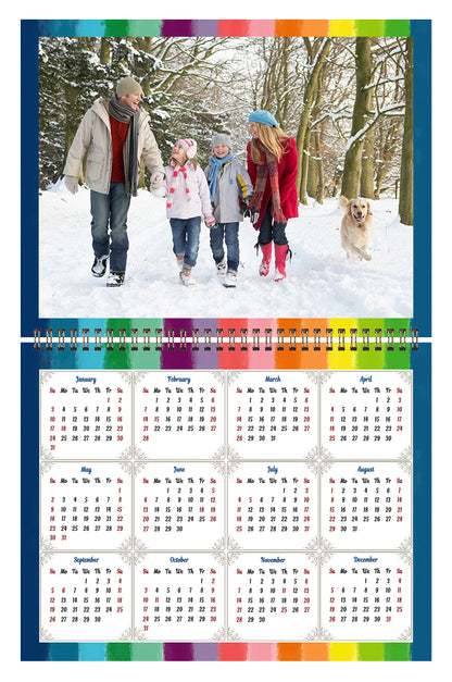 Personalized Custom 2027 Wall Calendar Spiral-bound (Add Your Photos) - 12 Months Desktop/Wall Calendar/Planner - Premium Quality 11 inches by 8.5 inches (11 x 17 Inches Open) Made in USA (Edition #15)