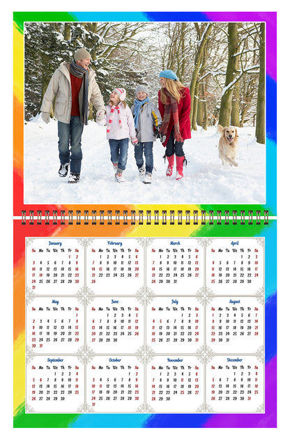 Personalized Custom 2027 Wall Calendar Spiral-bound (Add Your Photos) - 12 Months Desktop/Wall Calendar/Planner - Premium Quality 11 inches by 8.5 inches (11 x 17 Inches Open) Made in USA (Edition #14)