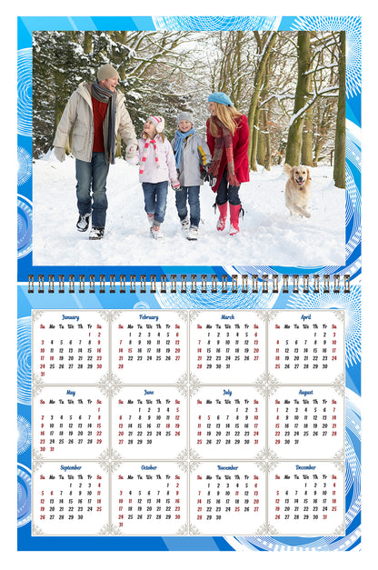 Personalized Custom 2027 Wall Calendar Spiral-bound (Add Your Photos) - 12 Months Desktop/Wall Calendar/Planner - Premium Quality 11 inches by 8.5 inches (11 x 17 Inches Open) Made in USA (Edition #02)