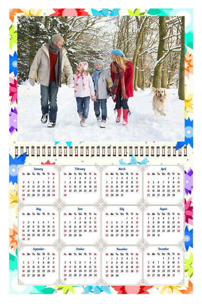 Personalized Custom 2027 Wall Calendar Spiral-bound (Add Your Photos) - 12 Months Desktop/Wall Calendar/Planner - Premium Quality 11 inches by 8.5 inches (11 x 17 Inches Open) Made in USA (Edition #01)