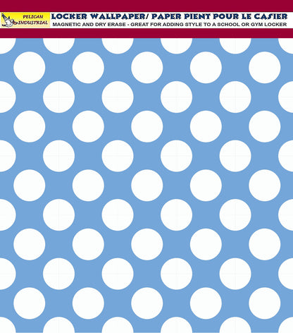 School Locker Magnetic Wallpaper - Pack of 12 Sheets - Polka Dot (vg 003)