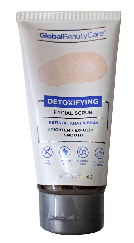 Global Beauty Care - Detoxifying Facial Scrub - Retinol, AHAs & BHAs Brighten 5fl oz