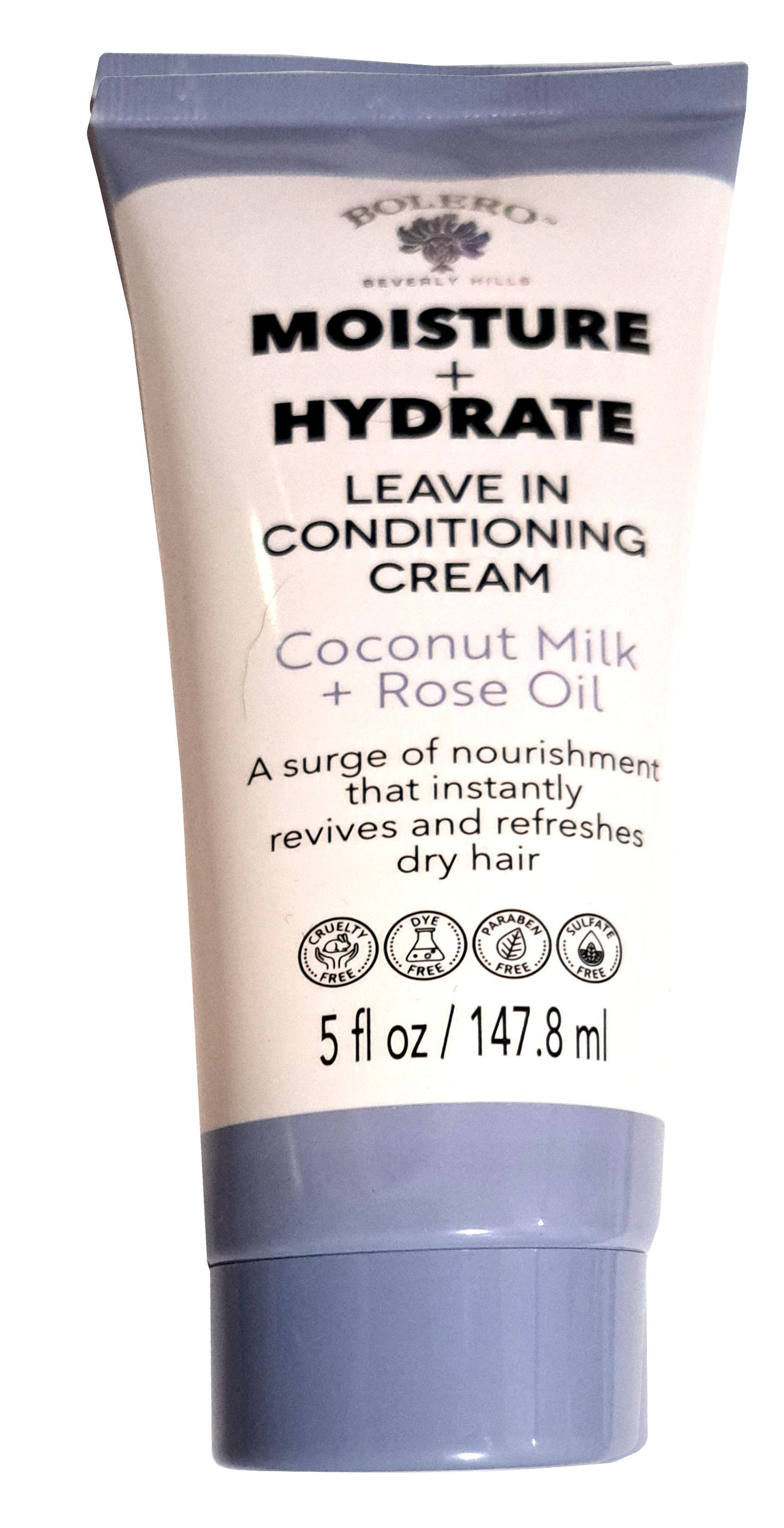 Bolero Moisture & Hydrate Leave in Conditioning Cream - Coconut Milk + Rose Oil 5fl oz Set